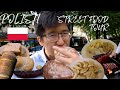 POLISH STREET FOOD TOUR - KRAKOW POLAND! Kielbasa, Pierogis, Struzka Wolowa - AUTHENTIC POLISH FOOD!