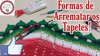 🧶COMO ARREMATAR TAPETES 🧶 INICIANTES #crochê #tapetedebarbante