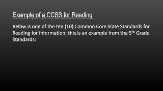 Standards Based Learning - Installment 1