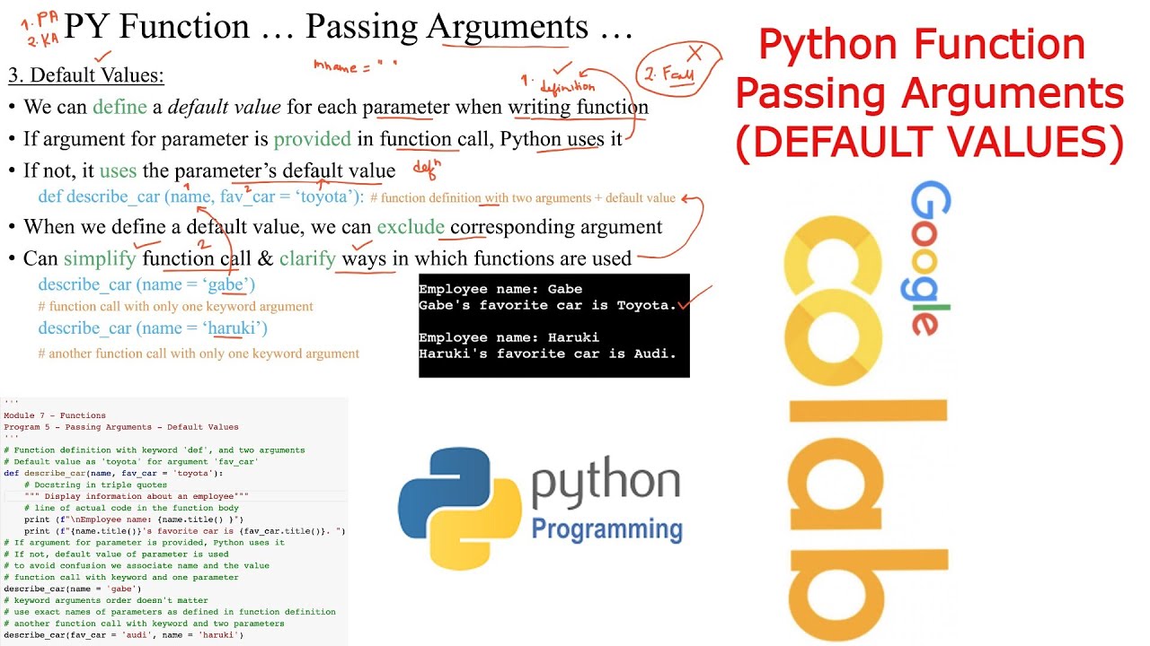Python Function Default Values Youtube Python Function Default Values Youtube