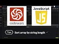 [ 7 kuy ] Sort array by string lingth. / codeWars / JavaScript.