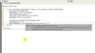 Visual Basic Tutorial: Sending an Email in VB.Net