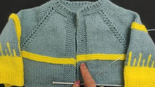 Knitt Top to Down : Front and Back Part of Baby Sweater Kaise bunein (Hindi) Jasbir Creations