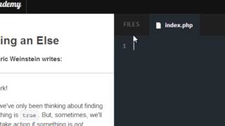 Codecademy PHP 2013- Control Flow If/Else