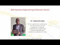 INCOSE Systems Engineering Influencer Award 2023