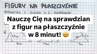 Figury na płaszczyźnie - kl. 6  - Matematyka Z Kluczem - najlepsze przygotowanie na sprawdzian 🙌🤩