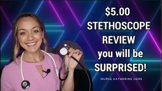 CHEAPEST STETHOSCOPE ON AMAZON REVIEW! | ONLY $5.00! |