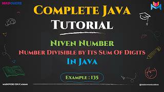 Niven Number In Java Explained Step-by-Step | Master In Looping in Java