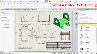 SolidWorks Sheet Metal Drawing Tutorial-Exercise 245