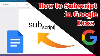 [GUIDE] Subscript in Google Docs Very Easily & Quickly