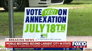 Mobile becomes second largest city in Alabama after annexation vote