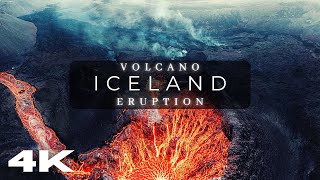 Iceland Volcano Eruption | 4K Cinematic Drone Footage