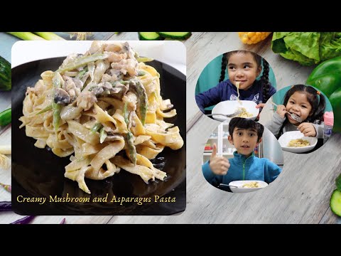 Creamy Asparagus and Mushroom Pasta Recipe