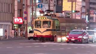 次々電車が来る！ とさでん交通 はりまや橋電停　夕方編