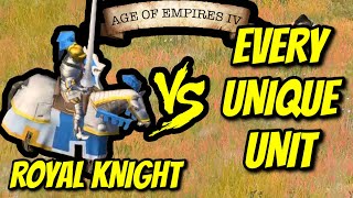 ELITE ROYAL KNIGHT vs EVERY UNIQUE UNIT | Age of Empires IV