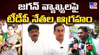 జగన్ వ్యాఖ్యలపై టీడీపీ నేతల ఆగ్రహం | TDP Leaders Fires on YS Jagan Comments - TV9