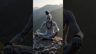 Naga Sadhu In Deep Meditation at Mountains #sadhu #meditation #shiva #hindu  #kumbh #mahakumbh2025