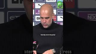No apologies from Pep for being LATE!🤣