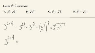Matura 2022 - zadanie 5 - działania na potęgach