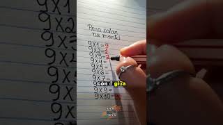 Learn the multiplication table of 9 in a very different way.