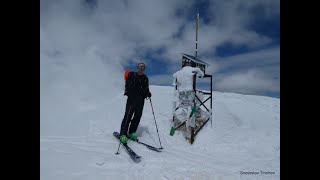 Ski descent from Vihren peak, Спускане със ски от връх Вихрен