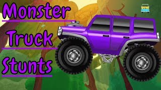 Monster Truck Stunts | Monster Truck Cartoon | Video for Kids & Children