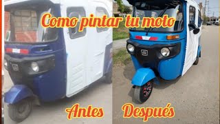 Como pintar una mototaxi torito bajaj