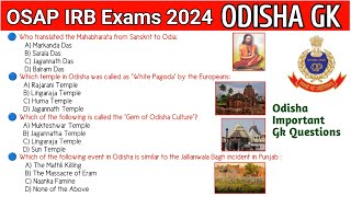 OSAP IRB GK CLASS 2024/ODISHA POLICE GK MCQ 2024/COMMON GK CHALLENGE/Odisha Selected MCQs/ #osapirb