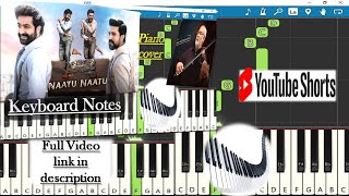 Naatu Naatu Piano Cover | #Shorts | full video link in description | MM Keeravaani