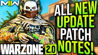 WARZONE 2: Full NEW UPDATE PATCH NOTES! (Modern Warfare 2 New Update)