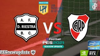 Deportivo Riestra Vs River Plate // ⚽Copa de la Liga Argentina 2024⚽ // (Pes 2021 Dream Patch)