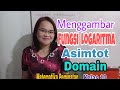 Menggambar Fungsi Logaritma, Asimtot dan Domain