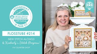 LIVE:  New Stitch Along from Lori Holt & Houses on Pumpkin Lane Reveal! - FlossTube #214