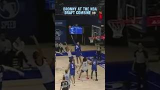 Bronny James showing off the floater at the combine scrimmage 🔥