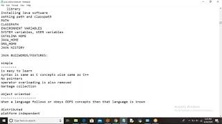 JAVA FEATURES AND JSL OR API || JAVA ONLINE SESSION3|| Programming by Bindu