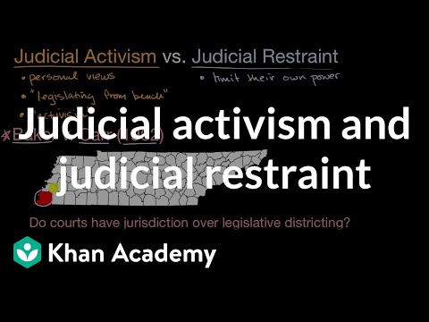 What is judicial restraint and judicial activism?