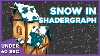 Snow with shadergraph! | Under60sec Unity tutorial