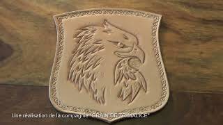 Initiation au cuir repoussé, leather carving, par Sébastien Leroux Watkins, Artisan Sellier