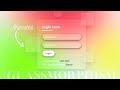 Creating a Stylish Glass Effect Login Form with HTML, CSS, and JavaScript #html #css