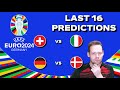 Euro 2024 Last 16 Predictions! Switzerland vs Italy and Germany vs Denmark