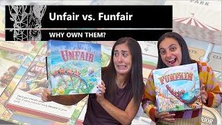 Unfair vs. Funfair - Why Own Them? Mechanics \u0026 Theme Board Game Review \u0026 Comparison