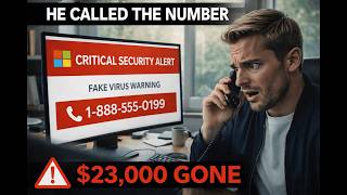He Called the Pop-Up Number—Lost $23,000 to Fake "Microsoft" (Tech Support Scam)