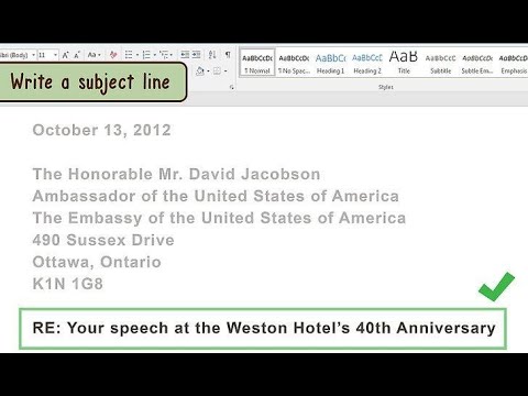 How do you address a letter to an embassy?