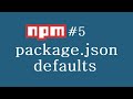 NPM Tutorial for Beginners - 5 - Package Json Defaults (English)