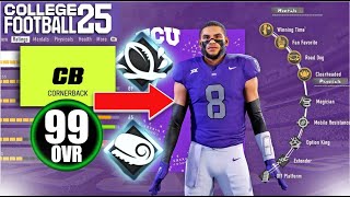 Best CB Abilities AND Builds! College Football 25 Road To Glory | BEST BUILD