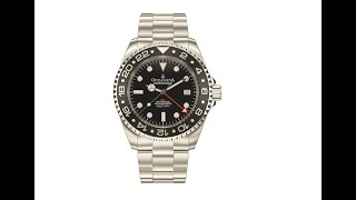 Oceaneva GMT Deep Marine Explorer 1250M Pro Diver Watch Black