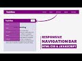 Create Responsive Navigation Menu Bar using Html CSS & JavaScript