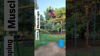 variation of muscle ups lets clapping muscle up | #shorts #trending #viral #fitness #workout #trend