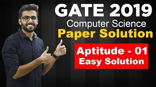 GATE 2019 Paper solution | Computer Science Easy Solution | Aptitude Question Solved