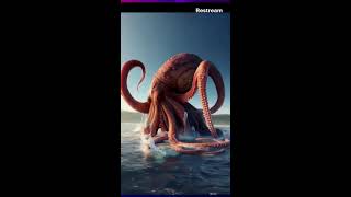 giant octopus in a sea